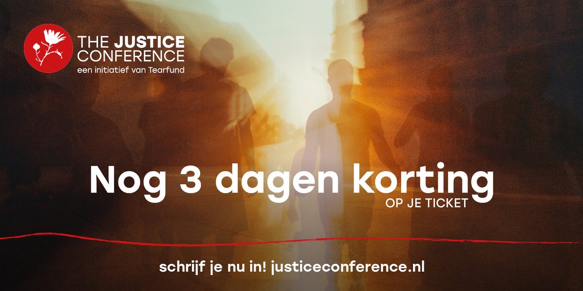Nog maar drie dagen tot de eerste kortingsperiode verloopt... Heb jij al een ticket bemachtigd? #justiceconference