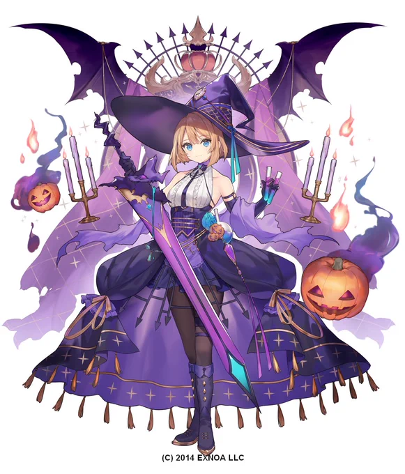 御城プロジェクト:REで[ハロウィン]コンシェルジュリーのイラストを担当しました。よろしくお願いいたします!#城プロRE 