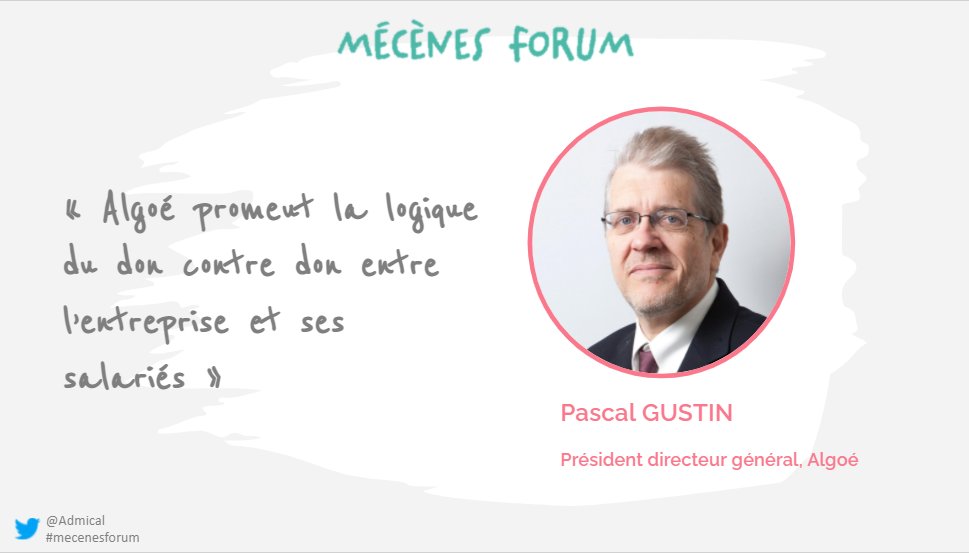Il existe de nombreux modèles pour impliquer les collaborateurs. Chez <a href="/AlgoeConsultant/">Algoé Consultants</a>, on propose du #mecenatdecompétences aux salariés qui s'engagent par ailleurs sur leur temps personnel. #mecenesforum #mecenat