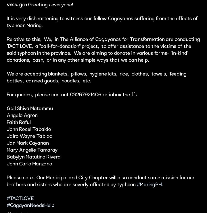 azd_vgtsx's tweet image. We the TACT ORGANIZATION conducting &quot;a-call-for-donation&quot; project. we are asking help for typhoon victims here in cagayan Valley. Kahit piso ay malaking tulong na yun sa lahat. And please share it to your friends. We  Thank you❣️

#CagayanValleyNeedsHelp 
#CagayanValleyNeedsHelp