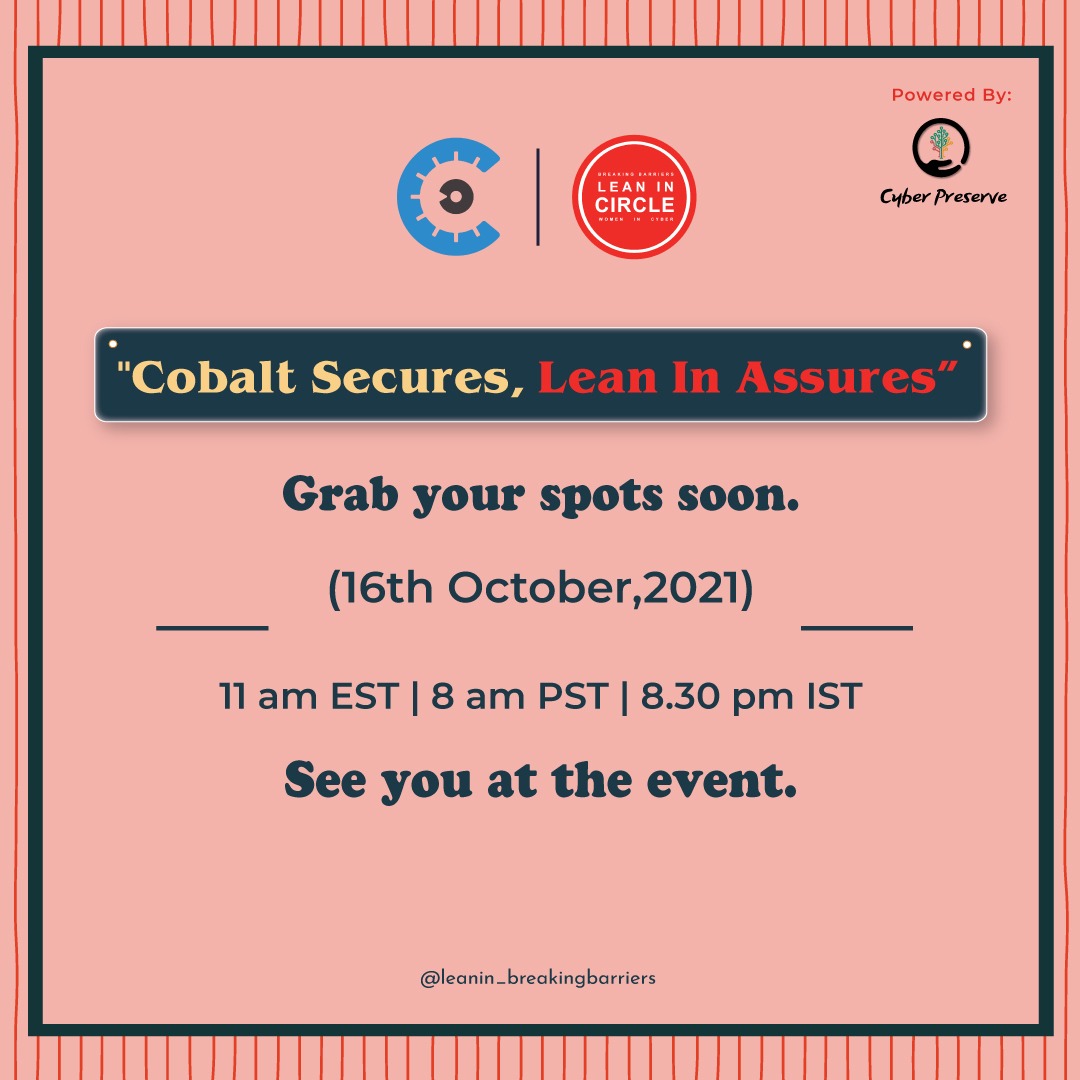 barriers_in's tweet photo. To register please visit the below link:
https://t.co/r9m8ljsITY
@LeanInOrg @sherylsandberg @CyberPreserve @cobalt_io @tijuanera
#leanin #leaninorg #womenleaningin #womenatwork #breakingbarriers #informationsecurity #security #announcement #upcoming #circle #celebratingwomen https://t.co/XAN9Q08FAQ