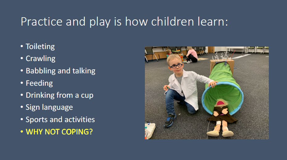 wechope's tweet photo. At #OneRbWorld2021, @ChildLifeMorgan described how child life specialists #HelpKidsCope with #cancer; support largely missing from #ophthalmology-based #retinoblastoma care. Using #anaestheticMask, #EyeDrops & #MRI, she showed how parents & clinicians can promote better coping. https://t.co/ic7rpNyAUE