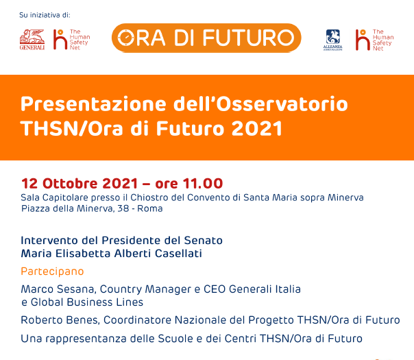 SenatoStampa's tweet photo. #OradiFuturo. In diretta dalla #SalaCapitolare, presentazione Osservatorio 2021 https://t.co/o9QSnIBQhF Con @Pres_Casellati. Intervengono @MarcoSesanaTw Ceo @GeneraliItalia, #RobertoBenes Coordinatore progetto e rappresentanza scuole e centri Ora Futuro/THSN. #THSN4Families https://t.co/fzJzzT5Gne