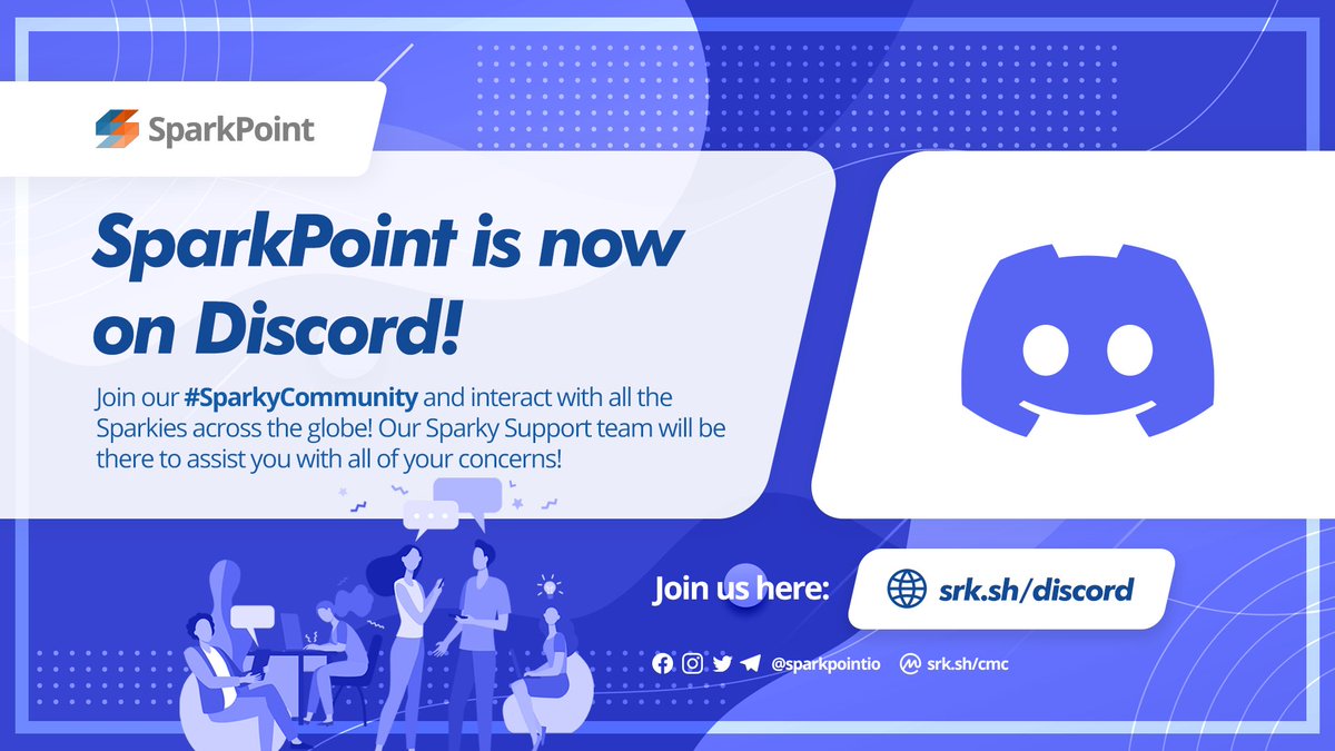 sparkpointio's tweet image. Hey, #Sparkies! We're now on #Discord too! 👏 Making our reach wider for you because we don't wanna miss talking to you, fam. 😉
Join our #SparkyCommunity in Discord here 👉 srk.sh/discord
See you there! Invite your friends too. 💙
#SparkPoint #HiddenGem #CryptoNews
