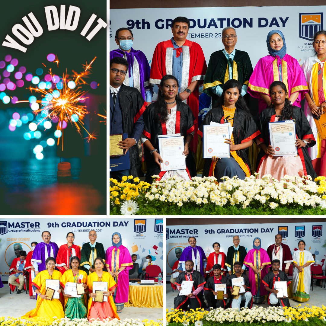 MMamcet's tweet photo. @MASTeRGroupofI1 celebrated its 9th #graduationday with Dr. Ashok Jhunjhunwala from @iitmadras as the Chief Guest. #proudmoments #convocationday https://t.co/ncXibbOOT9
