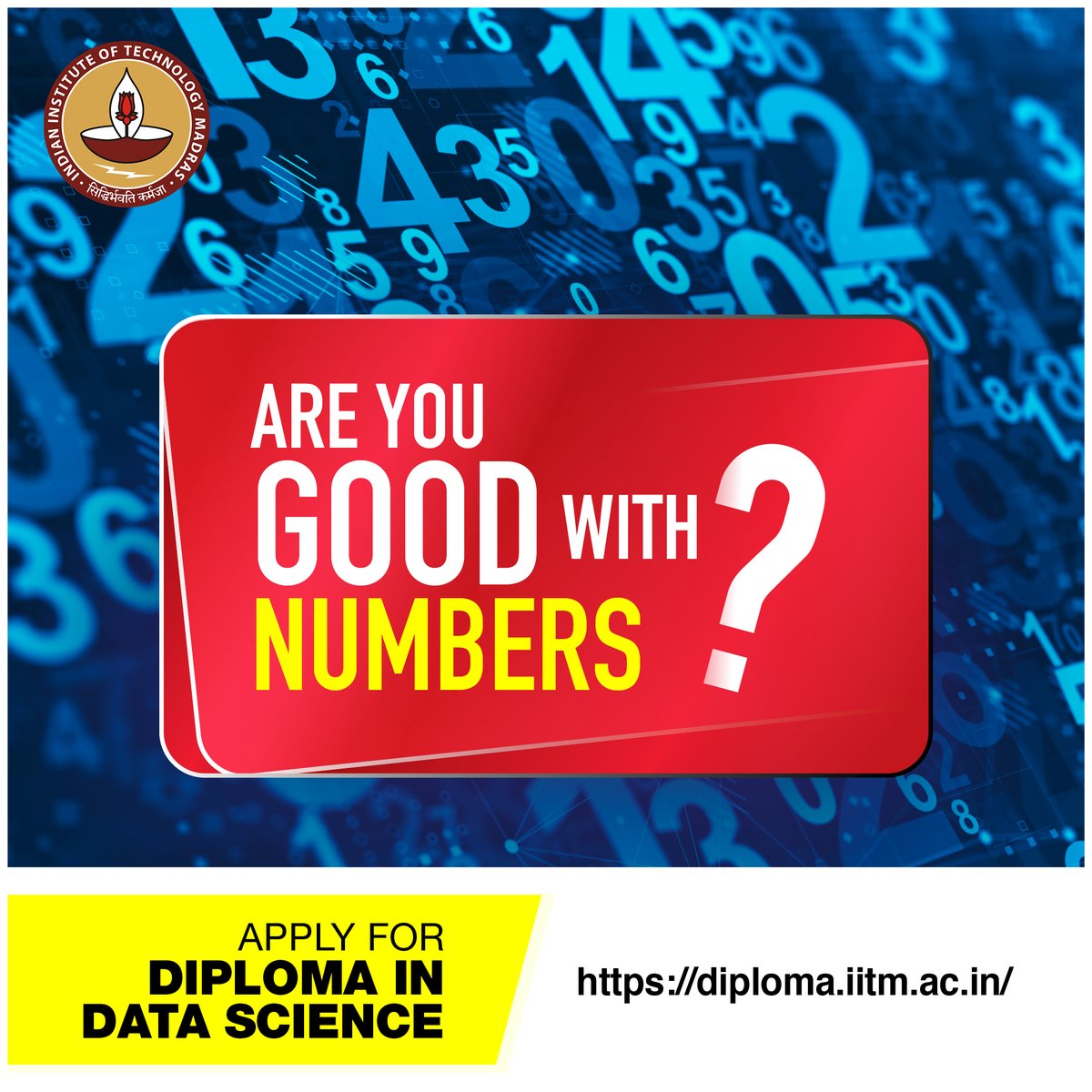 iitm_bs's tweet photo. Study Data Science with IIT Madras, one the Premier Institutes of India which is also featured in NIRF 1st Ranking Institute!
.
Visit https://t.co/bY6wV5fkdW to know more!
.
#iitmadras #iitm #iitmbsc #diplomainprogramming #diplomaindatascience #onlinediploma https://t.co/podElAlIjN