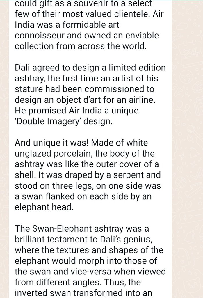 GautamGhosh's tweet photo. Air India, Salvador Dali, Ashtrays and an Elephant 🐘

A story as surreal as the surrealist painter! https://t.co/LGZtmGcAVS