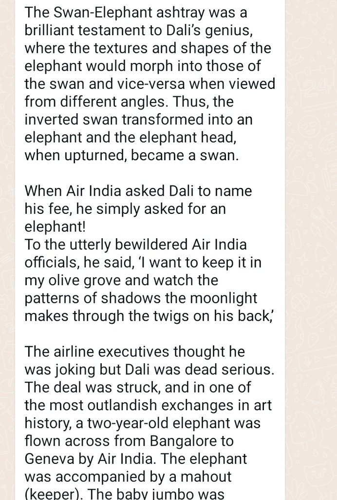 GautamGhosh's tweet photo. Air India, Salvador Dali, Ashtrays and an Elephant 🐘

A story as surreal as the surrealist painter! https://t.co/LGZtmGcAVS