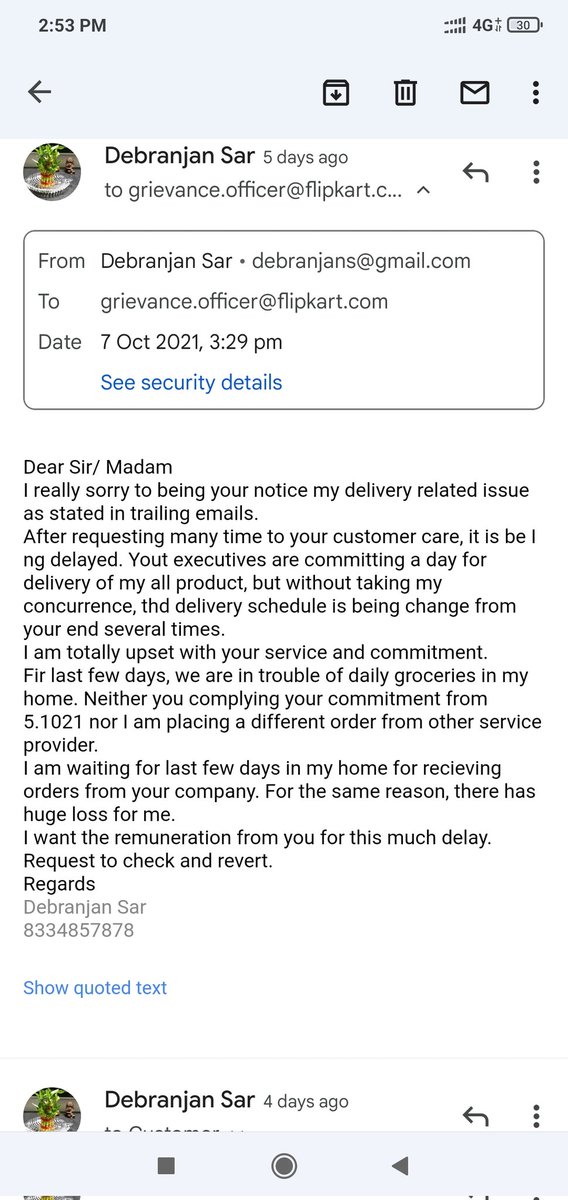 SarDebranjan's tweet photo. Flipkart is cheating now a days. It has been 5 days gone after grievance complain till date no resolution
@Flipkart @flipkartsupport
#Cheater #NoMoreApologies #fakecommitment https://t.co/PC0Jvwr7T1