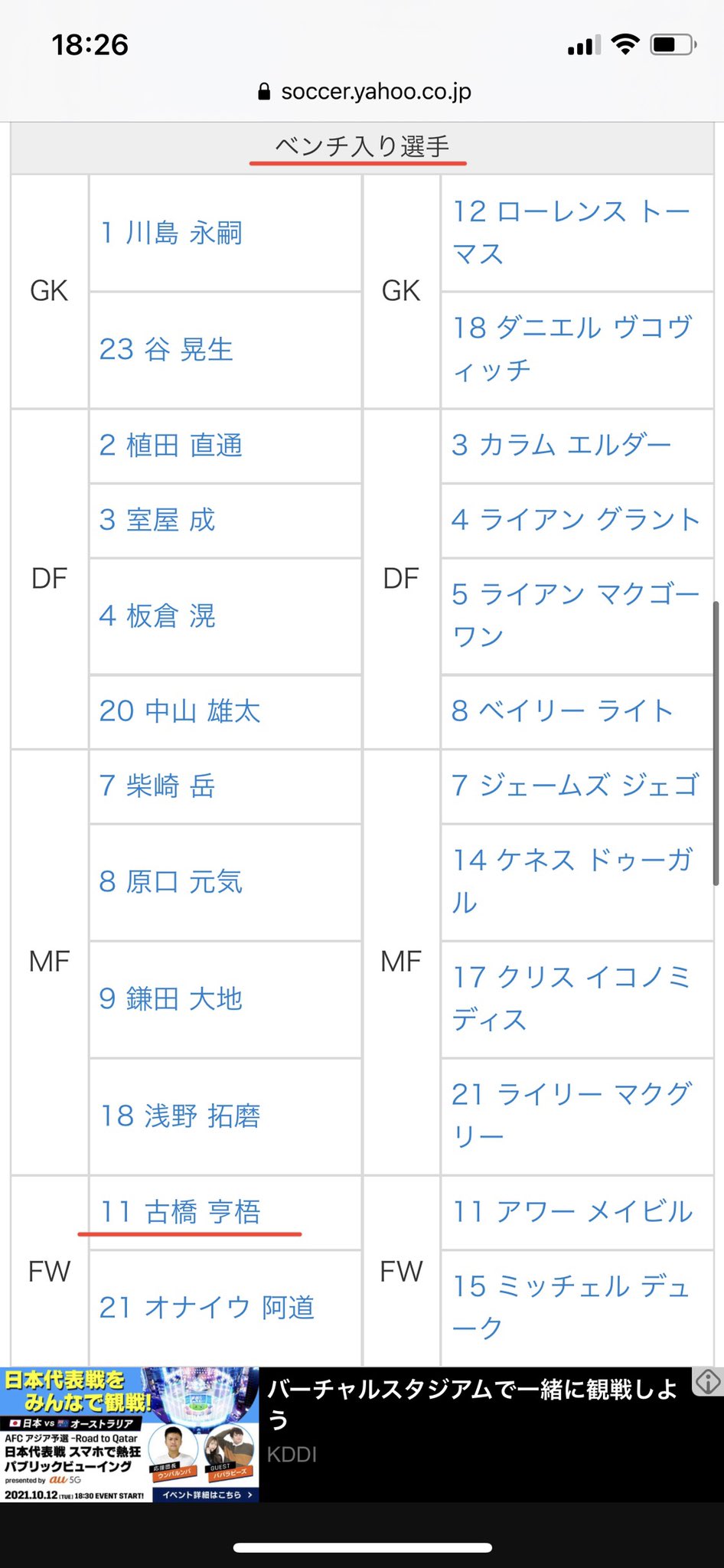 Nana 古橋選手先発です 頑張ってください 森保監督そうですよね Nana 古橋選手先発です 頑張ってください 森保監督そうですよね
