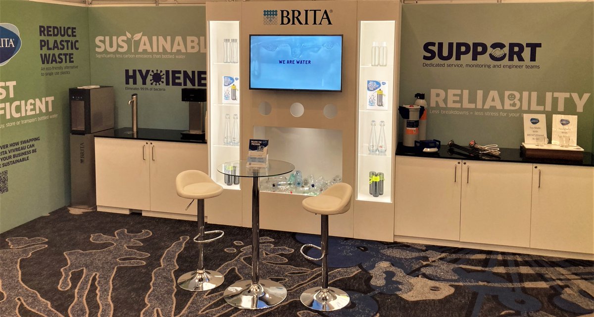 BRITAPRO's tweet photo. It’s finally here...the @LACA_UK Exhibition! Come see us at stand M59/60 where we’re helping customers to be more sustainable with some BRITA giveaways! #CSR #sustainablebusiness ♻️🌍💧 https://t.co/bkkjyJbP7z
