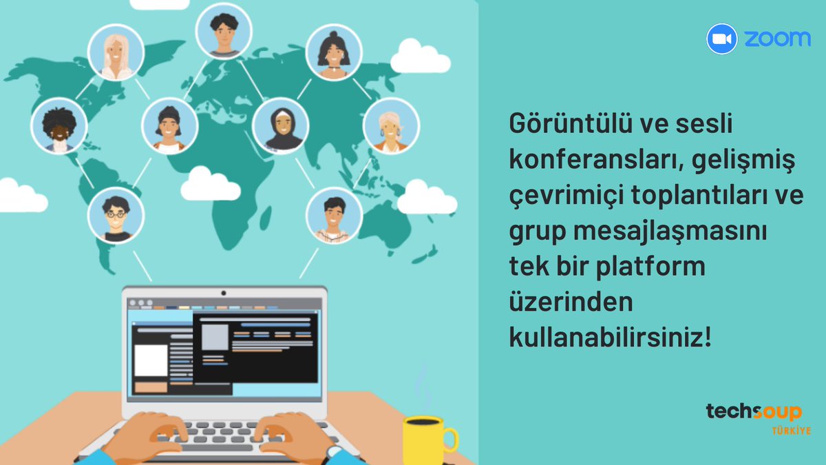 Pandemi sürecinde #uzaktançalışma hayatımızın bir parçası oldu. Bu süreçte <a href="/Zoom/">Zoom</a>, ürünlerine indirimli erişim opsiyonunu sivil toplum örgütlerini desteklemek için kullanıma sundu! Daha detaylı bilgi için; techsoupturkiye.org.tr/node/6409