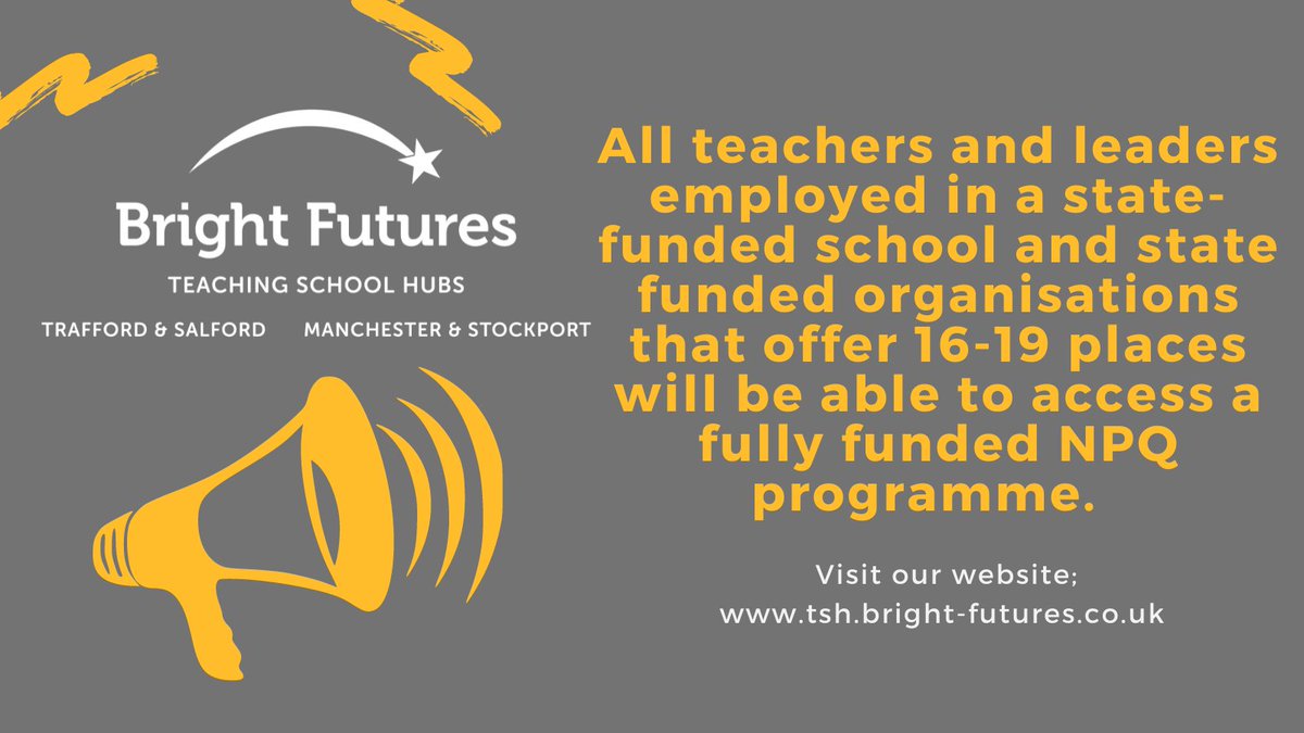 🚨**BREAKING NEWS** 🚨 All #NPQs are now FULLY FUNDED for all state-funded schools in England. You can APPLY NOW for #NPQLT #NPQLBC #NPQLTD #NPQSL #NPQH #NPQEL 
Full details of our #NPQs 👉bit.ly/3mJqvu2 
Apply👉 bit.ly/3v5Vl3W
