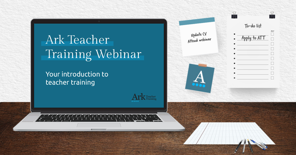 ArkTTonline's tweet photo. To mark the beginning of applications opening, we'll be running two of our Trainee Talks webinars, the perfect crash course in applying to Ark Teacher Training!

Register today! https://t.co/zx65eoiCSb https://t.co/Dls58OD1ZC
