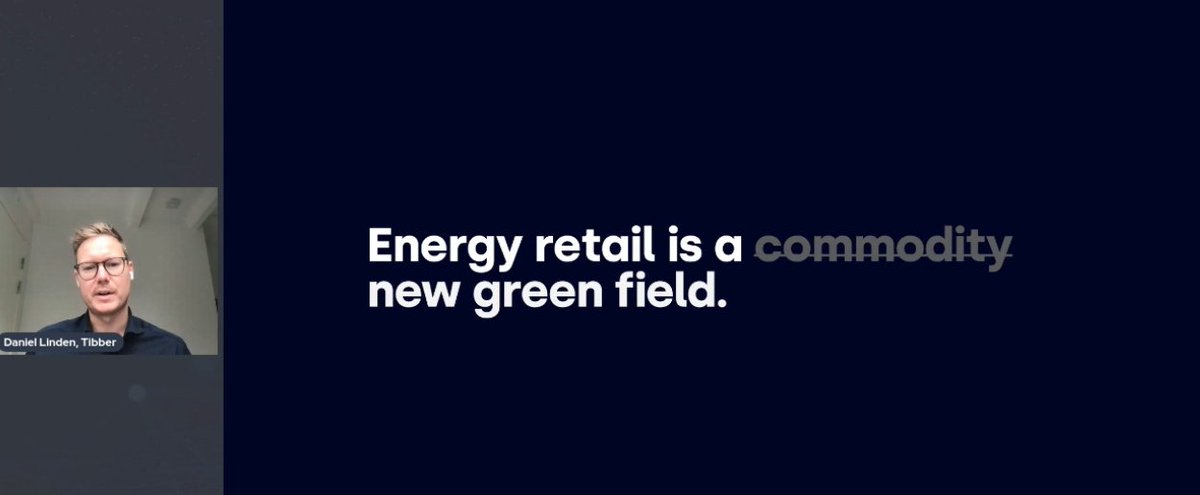 LuizaSemernya's tweet photo. @tibber_norge is talking about energy retail as a new green field at #IDCUES21 https://t.co/xVUBcaZsJd