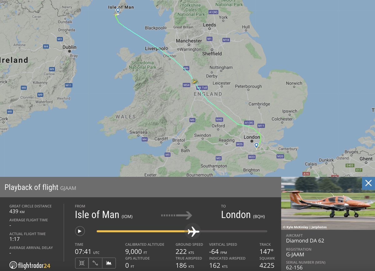 Need to get to London in a hurry? Today we flew from the Isle of Man to London (Biggin Hill) and it only took us 1 hour 17 minutes. No queues, no delays, no stress - the perfect start to your day 😎
