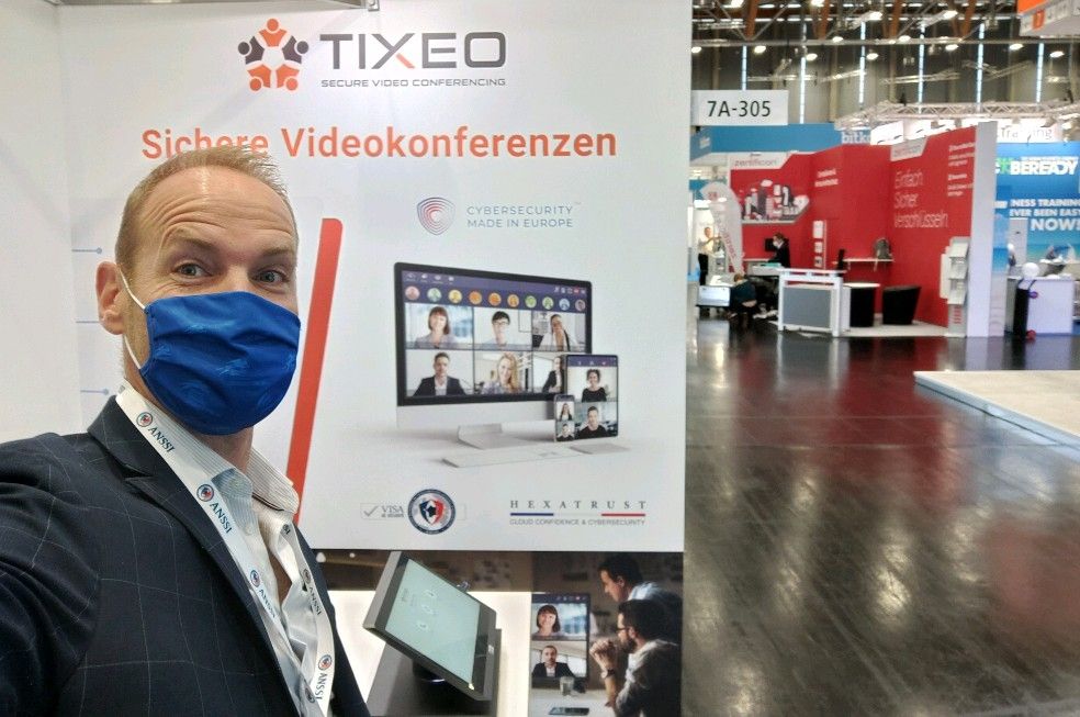 Guten Tag! @itsa_Messe is on! @Tixeo team is waiting for you during 3 days on its booth (7A-305). Come and try our secure #videoconferencing solutions labelled #CybersecurityMadeInEurope by @ecso_eu #itsaexpo #itsa365 bit.ly/3DB3Fvd