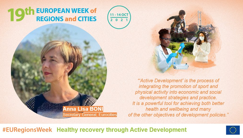 EUinmyRegion's tweet image. We’ve spent many months in health emergency and are trying now to move towards the #EURecovery.💪
🎙"It is time to make the most of this momentum & use it as an opportunity to transform our society"- Anna Lisa Boni.
Let's learn more on #ActiveDevelopment below👇
#EURegionsWeek