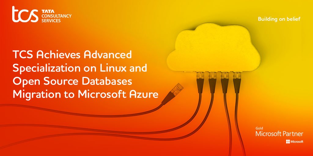 TCSDigitalTech's tweet photo. We're glad to announce that TCS has earned a Microsoft #AdvancedSpecialization on Linux and Open Source Databases Migration to #MicrosoftAzure, a validation of our extensive experience, including our 24,000 Microsoft-certified consultants. Read more: https://t.co/YVuOYaNSlT https://t.co/ZMdXhI0g1N