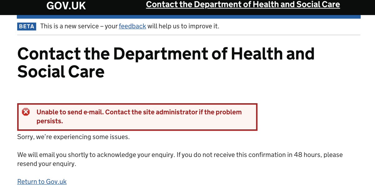 You can only contact the health minister through the Gov website - but you can't actually do that either.... bloody brilliant.