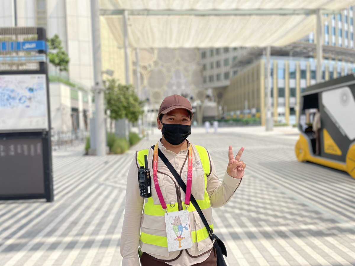 Ash_Stewart_'s tweet photo. THE REAL MVPS OF #Expo2020

These guys. The staff and volunteers working outside for 8 hours a day, in 38C+ heat, and still smiling as they do it. The staff here are some of the friendliest &amp; most genuinely caring I’ve ever encountered at an event on this scale and deserve kudos https://t.co/W9U6p9FUBX