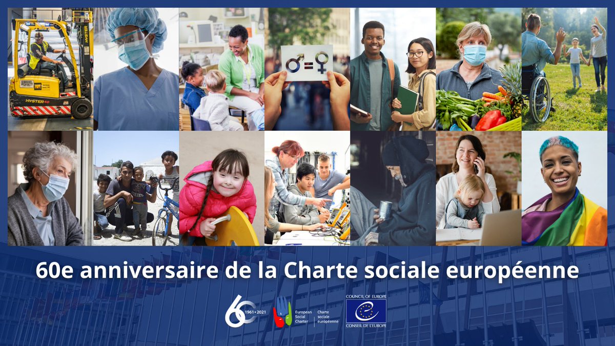 CoE_RuleofLaw's tweet photo. 🎉 Célébrez avec nous le 60e anniversaire de la Charte sociale 🇪🇺

18/10/2021, 10.30-12.45 CEST avec @MarijaPBuric, P. SZIJJÁRTÓ🇭🇺, @PACE_President, @NicolasSchmitEU, @CommissionerHR, C. GIAKOUMOPOULOS, K. LUKAS, @MichaelCJT, M. WINDFUHR 

https://t.co/D1ctoU6lKp #CSE60 https://t.co/GWIqDEWux9