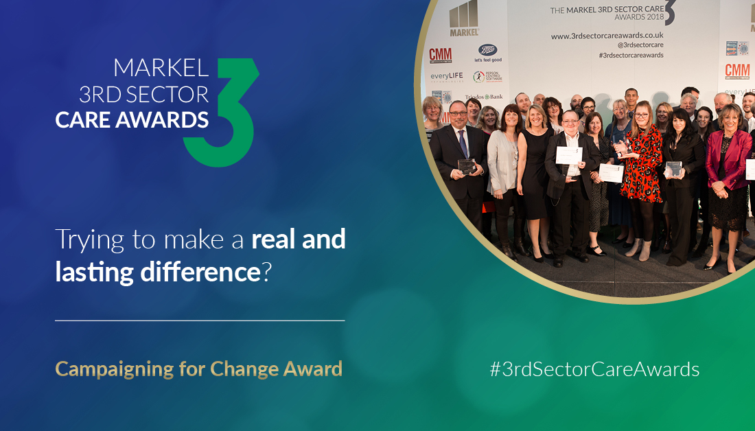 If you know an individual or organisation who is #campaigning to raise awareness, why not nominate them in the Campaigning for Change category in this year's <a href="/MarkelUK/">Markel UK</a> #3rdSectorCareAwards?

bit.ly/3rdSectorCareN…

#Campaigner #MakingADifference #charity #NotForProfit #CIC
