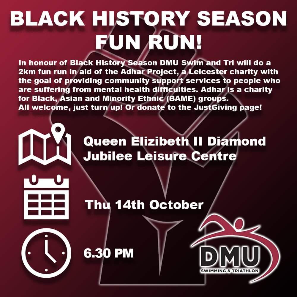 We're doing a fun run on Thursday in aid of the Adhar charity if you could give something that would be great!
justgiving.com/crowdfunding/S…
 #charity #dmu #swimandtri