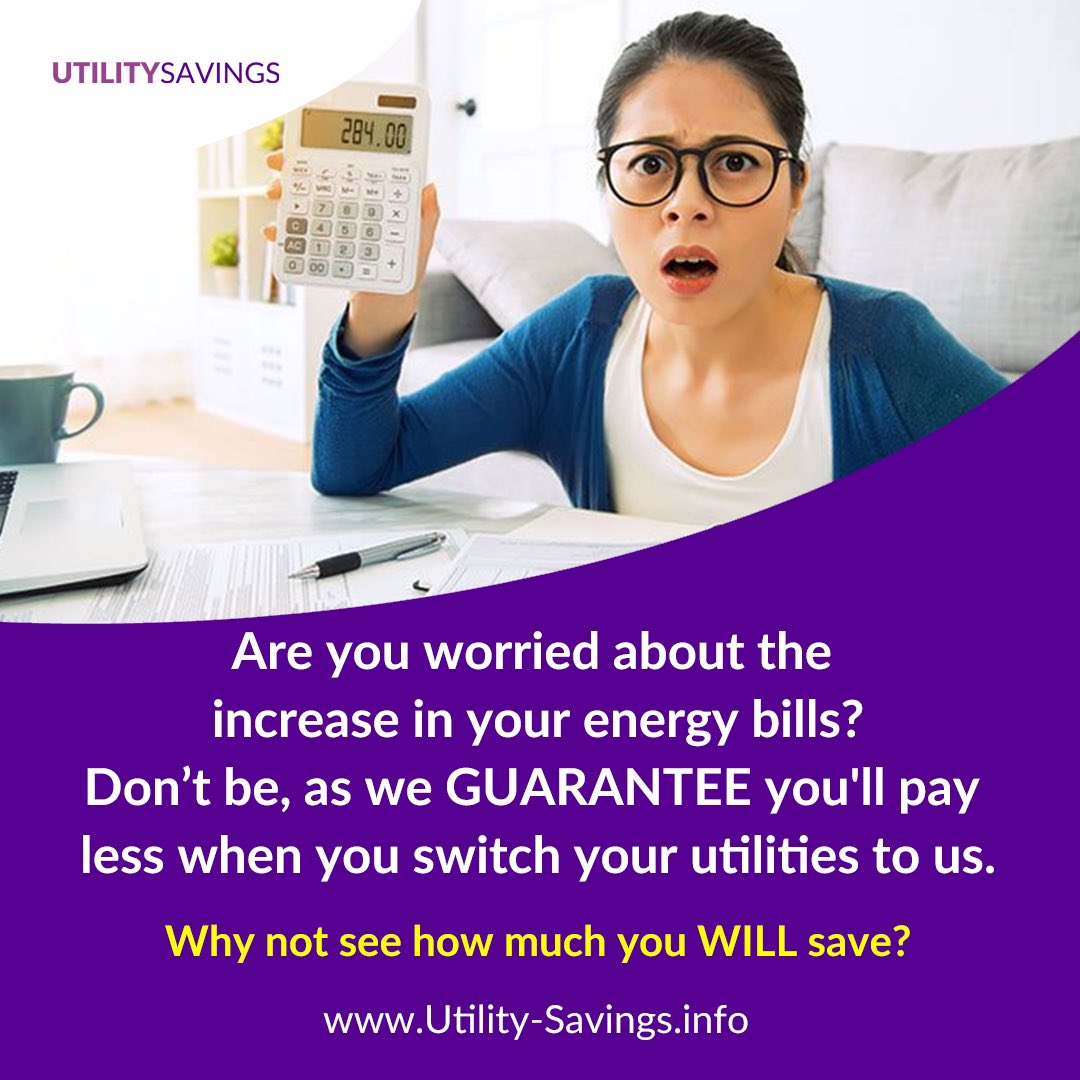 Are you worried about the Increase in your energy bills or has your energy supplier already gone out of business?

We GUARANTEE 100% to beat any price you currently have for your Utilities by offering the best value tariff of any other utility supplier.
#utilitybills #savemoney