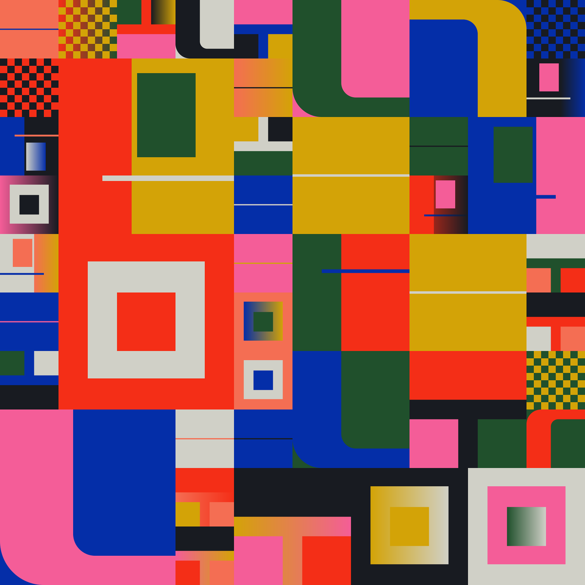 cryptoforma's tweet photo. Daily experiments by #Cryptoforma.

Name: Flying Frames
Input Data: Grid: 10x10; Modules: 5; Colors: 8; Mixed: Yes; Gradients: Yes; Grid Space: 0; Rotation: Yes; Resize: No; Slide: No; Transparency: No; Aggregation: Yes;

#generative #generativeart #creativecoding #javascript https://t.co/jvbR53zqkd