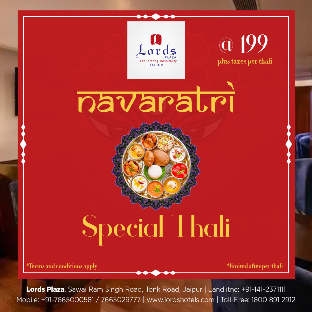 LordsJaipur's tweet photo. Navratri Special ! Celebrate the spiritual fervor with special fasting delicacies at your place Lords Plaza Jaipur.
Lords Plaza Jaipur,
Cell : 7665000581, 7665029777,
Landline : 0141 2371111,
Toll-Free Reservation : 18008912912,
Website : https://t.co/3E5qU311BT https://t.co/TaRciMq5jA