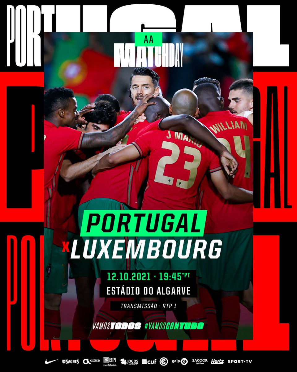 selecaoportugal's tweet photo. 𝘿𝙄𝘼 𝘿𝙀 𝙅𝙊𝙂𝙊!  #VamosComTudo

🇵🇹🆚🇱🇺
⌚ 19h45
📺 RTP 1
 Estádio do Algarve https://t.co/2ltwBDH7Ak