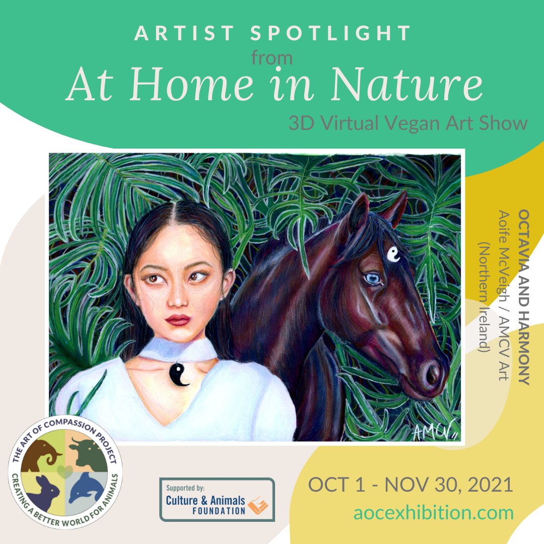 Aoife McVeigh is one of 15 artists in our current 3D vegan art buff.ly/3zjE4FA To view her painting and read about her process and intention, go to buff.ly/3hyG05y.
#aocexhibition #animaladvocacyart #artforanimals #artofcompassion #veganart #veganexhibition