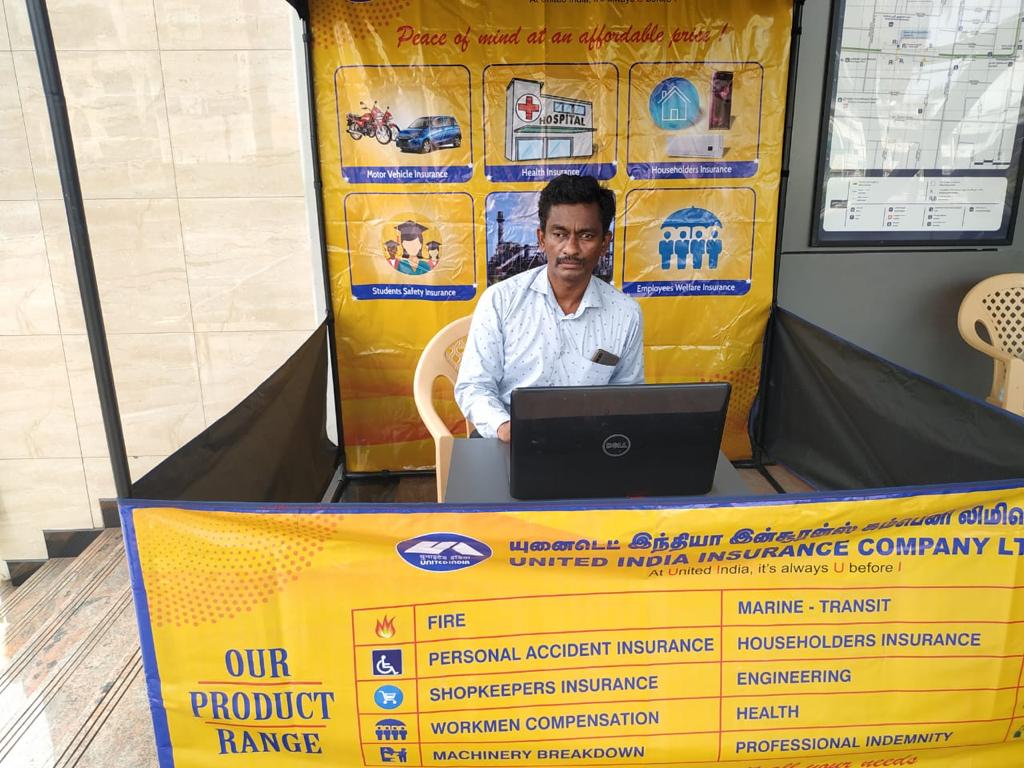 UnitedIndiaInsu's tweet photo. Insurance Awareness campaign at Thirumangalam Metro station, Chennai
#AzadiKaAmritMahotsav 
@cmrlofficial @FinMinIndia @DFS_India https://t.co/ulpEB16UxR