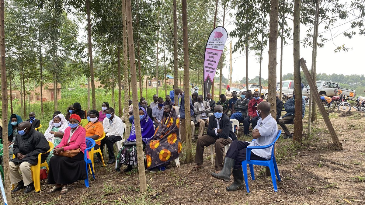 NAWOUga's tweet photo. #NAWOU @UHSNET @WeEffectEA joins govt &amp; other CSOs for the ongoing #LAW2021 in Kasambya sub county,Mubende district. It’s aim:strengthening the capacity of communities esp.women,youth &amp; PWDs for effective engagement in land governance &amp; environmental conservation at all levels. https://t.co/GJq7moctJx