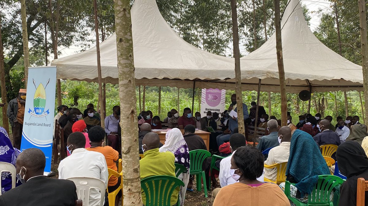 NAWOUga's tweet photo. #NAWOU @UHSNET @WeEffectEA joins govt &amp; other CSOs for the ongoing #LAW2021 in Kasambya sub county,Mubende district. It’s aim:strengthening the capacity of communities esp.women,youth &amp; PWDs for effective engagement in land governance &amp; environmental conservation at all levels. https://t.co/GJq7moctJx