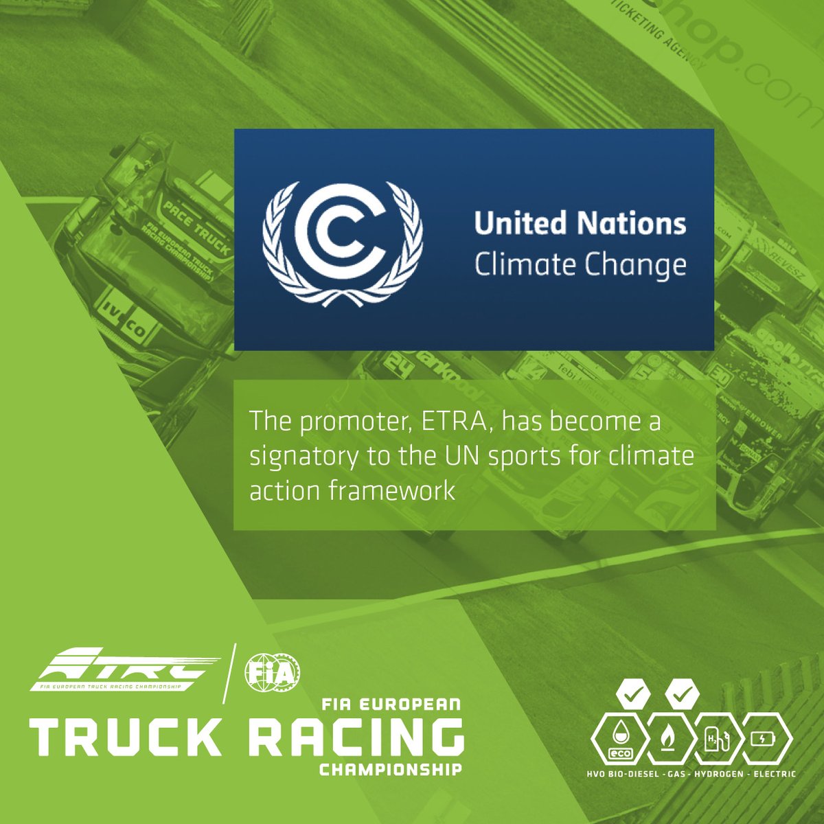 FIA_ETRC's tweet photo. We have joined @UNFCCC Sports for #ClimateAction Initiative and Race to Zero, underlining our commitment to reach greenhouse gas emission neutrality in the 2040s or sooner

Read more here 👉 https://t.co/RSNG17VlSQ

#Sustainability #Sports4Climate #ClimateChange #ClimateAmbition https://t.co/ftlB8YAjVD