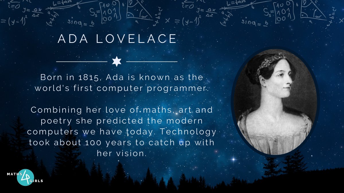maths4girlsuk's tweet photo. In celebration of #AdaLovelaceDay we invite educators to use our platform to invite modern day role models to talk to your pupils about their career journey with #maths. Events are available online and in-person ⭐️ 
#ALD22 #FindingAda https://t.co/jD3X2AXCSe