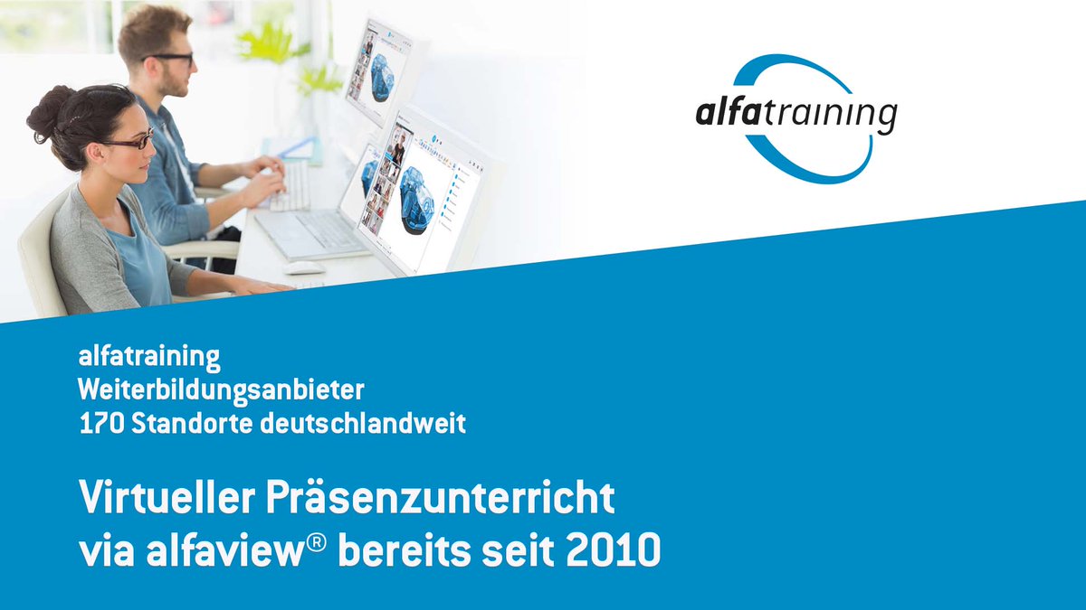 #SuccessStory: Der Weiterbildungsanbieter #alfatraining verwendet #alfaview® bereits seit über zehn Jahren erfolgreich für den virtuellen Präsenzunterricht: 
#alfaview #videokonferenz #digitalisierung #bildung #weiterbildung #digitalelehre #digitaleslernen #homeschooling #edubw