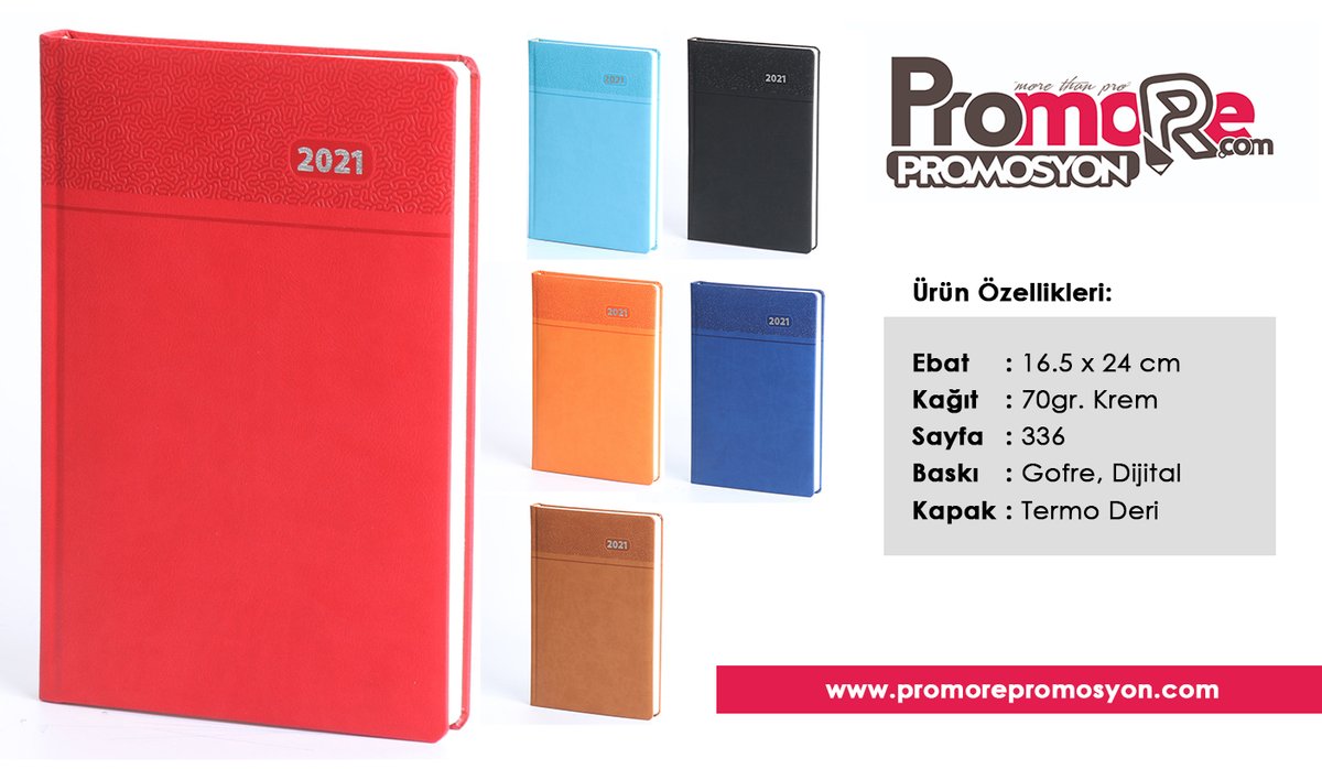 2022 tarihli promosyon ajanda modellerimizden. Renkeri mevcuttur. İstediğiniz baskı yapılabilir.
promorepromosyon.com/urun-kategori/…