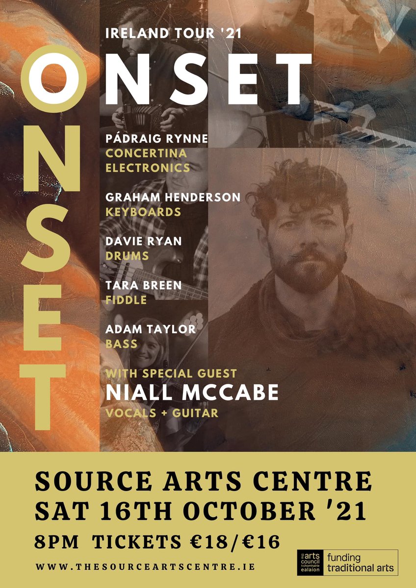 sourcearts's tweet photo. This Saturday, #ONSET take to the stage at The Source, snap up those tickets while you can! 
@onsetband1 @irishmusicparty @Davydrums @padraigrynne @thurles_ie
@whatson4ireland @ThurlesHour https://t.co/Cjgnl6j8At