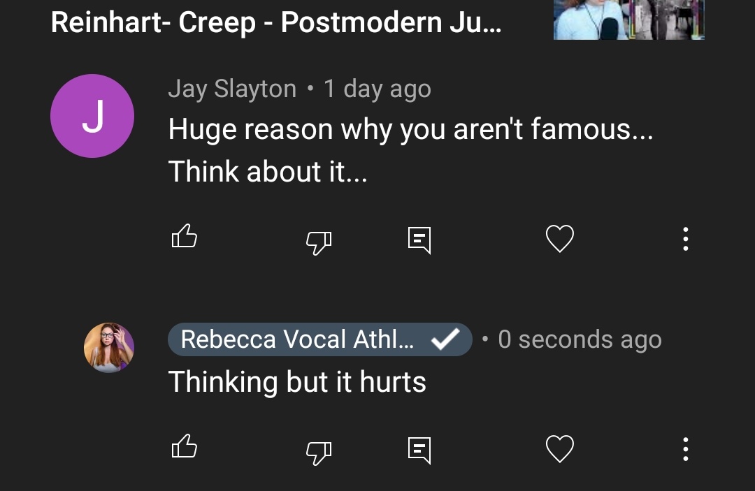 Rebecca vocal athlete real name