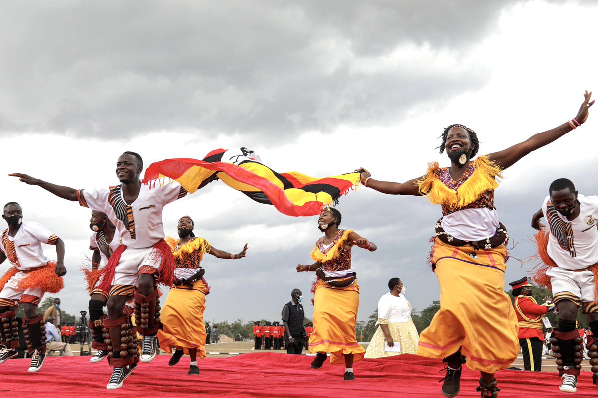 A UPDF officer in the military band taking part in a parade #59th_IndependenceDayCelebrations at Kololo Independence Grounds in Kampala, capital of Uganda. Oct 09 2021. It was a joyful sunny day.
Photo by @ajar_nalwadda 📸 
@UPDFspokespersn @cdfupdf @StateHouseUg @lindahNabusayi