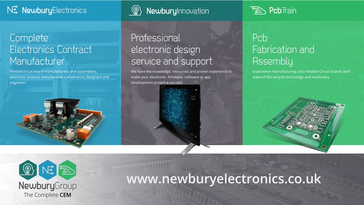 ➡️ Looking for a UK based #CEM? Newbury #Electronics Group has over 65 years experience in the industry &amp; provides Electronic Product Design, #PCB Development, Fabrication, Assembly, Testing &amp; Box Build
#TheCompleteCEM #design #productdesign #designformanufacture #ukmfg
