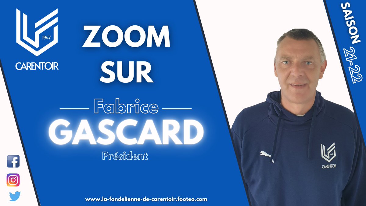 📢 Zoom sur nos Bénévoles 📢

➡️Zoom cette semaine sur Fabrice GASCARD, notre président!

Retrouver son interview  ici ⤵⤵⤵

la-fondelienne-de-carentoir.footeo.com/actualite/2021…

🔵⚪