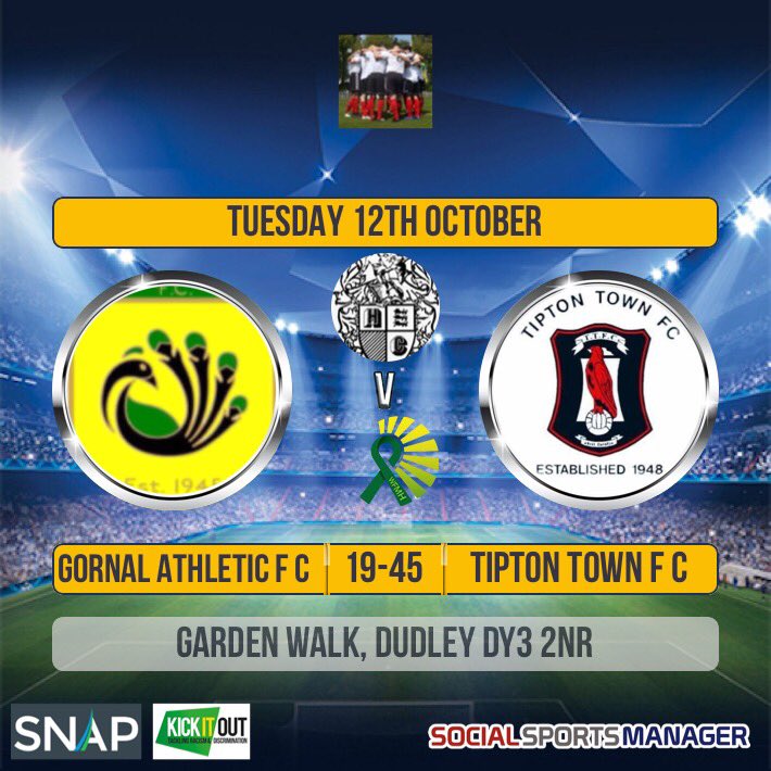 TiptonFc's tweet image. Game Day 🖤🤍

Tonight we travel to undefeated @Gornal_AFC in the @JWHuntCup 1st round Kick Off 19-45 pm.