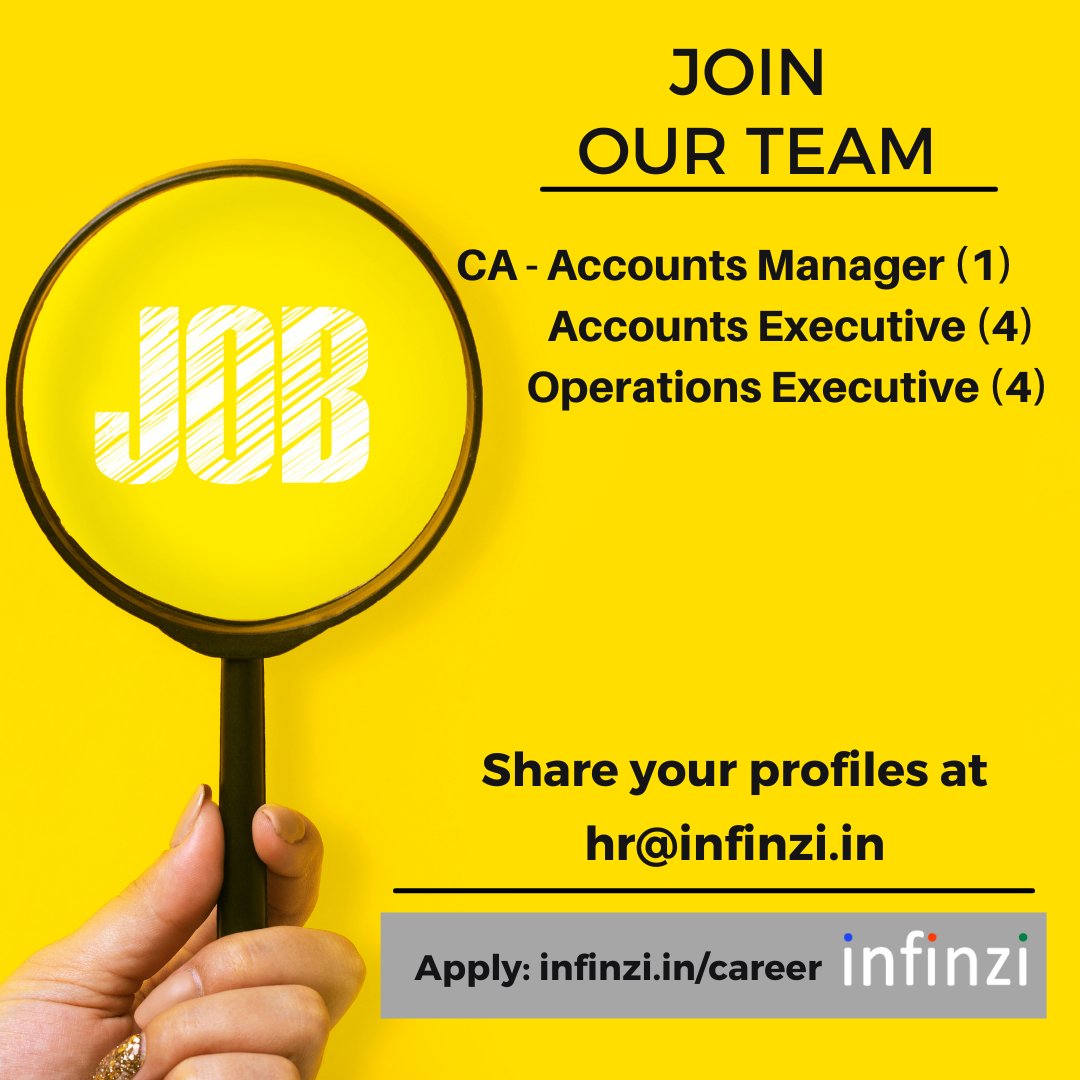 infinzi's tweet photo. Hiring for Accounts Manager, Accounts Executive, Operations Executive! 
.
.
.
.
.
#hiring #openings   #jobsopportunity #accountants #executive #opsexecutive #infinzi #askinfinzi https://t.co/DE99Nu1PDT