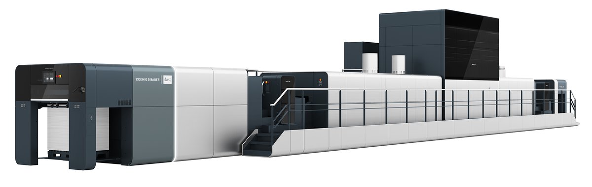 KoenigBauerDurs's tweet photo. Launchpad for VariJET 106. Today, customers and other VIP guests are in Radebeul for the world premiere of our new single-pass press. Watch a video here:  https://t.co/mdmzFnEOFo https://t.co/QiBIvALaBw