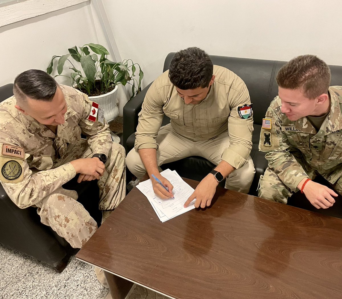DepDirMAGN's tweet photo. .@CJTFOIR advisors stand alongside our #Peshmerga partners, assisting them to enhance their capabilities across all war-fighting functions to #DefeatDaesh. @KRG_MOPE #StrongerTogether #AdviseAssistEnable https://t.co/vupgBjeyR7