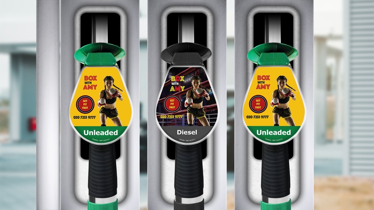T4Media1's tweet photo. How creative can a petrol nozzle advertising campaign be? 
Well, today we are excited to launch a new series of mock-ups to show you. 
With thanks to the fantastic team at White Label Studio we present #nozzlesgowild 
Look out for new designs popping up over the next few weeks! https://t.co/sj0gzKuYRJ